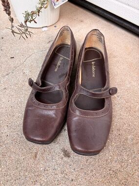 Liz Claiborne Dark Brown Mary Jane Flats with Strap